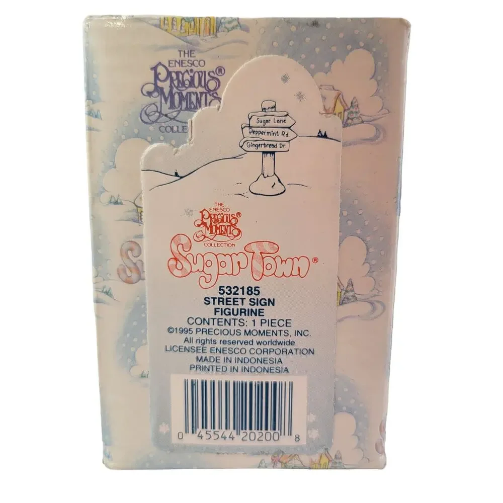 Precious Moments Sugar Town Street Sign Figurine Enesco 532185 1995